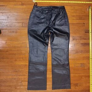 Express Black Leather Trousers